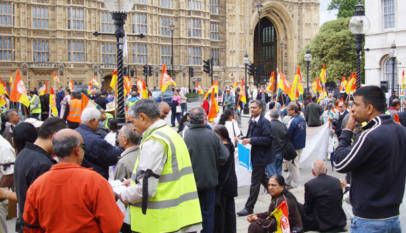 British Protest against India’s brutality